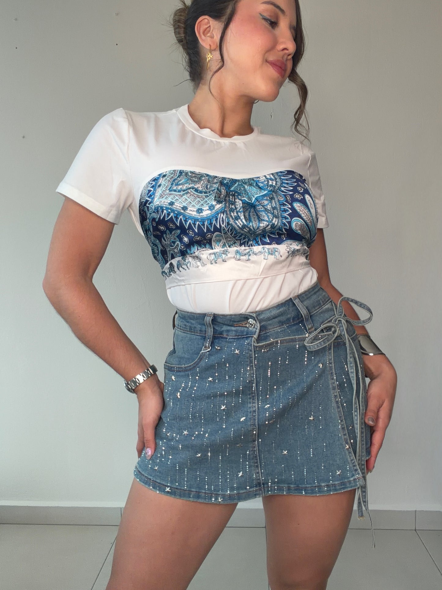 Star Jean Skort