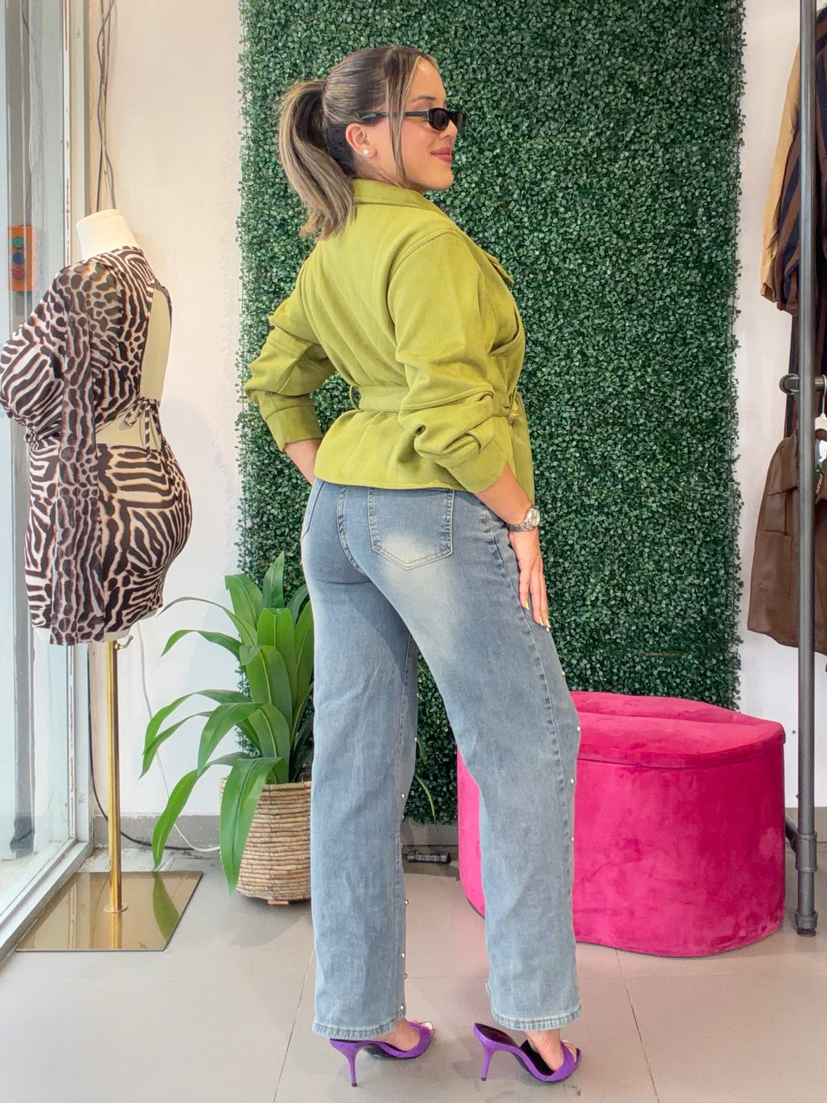 Stud Blue Jeans