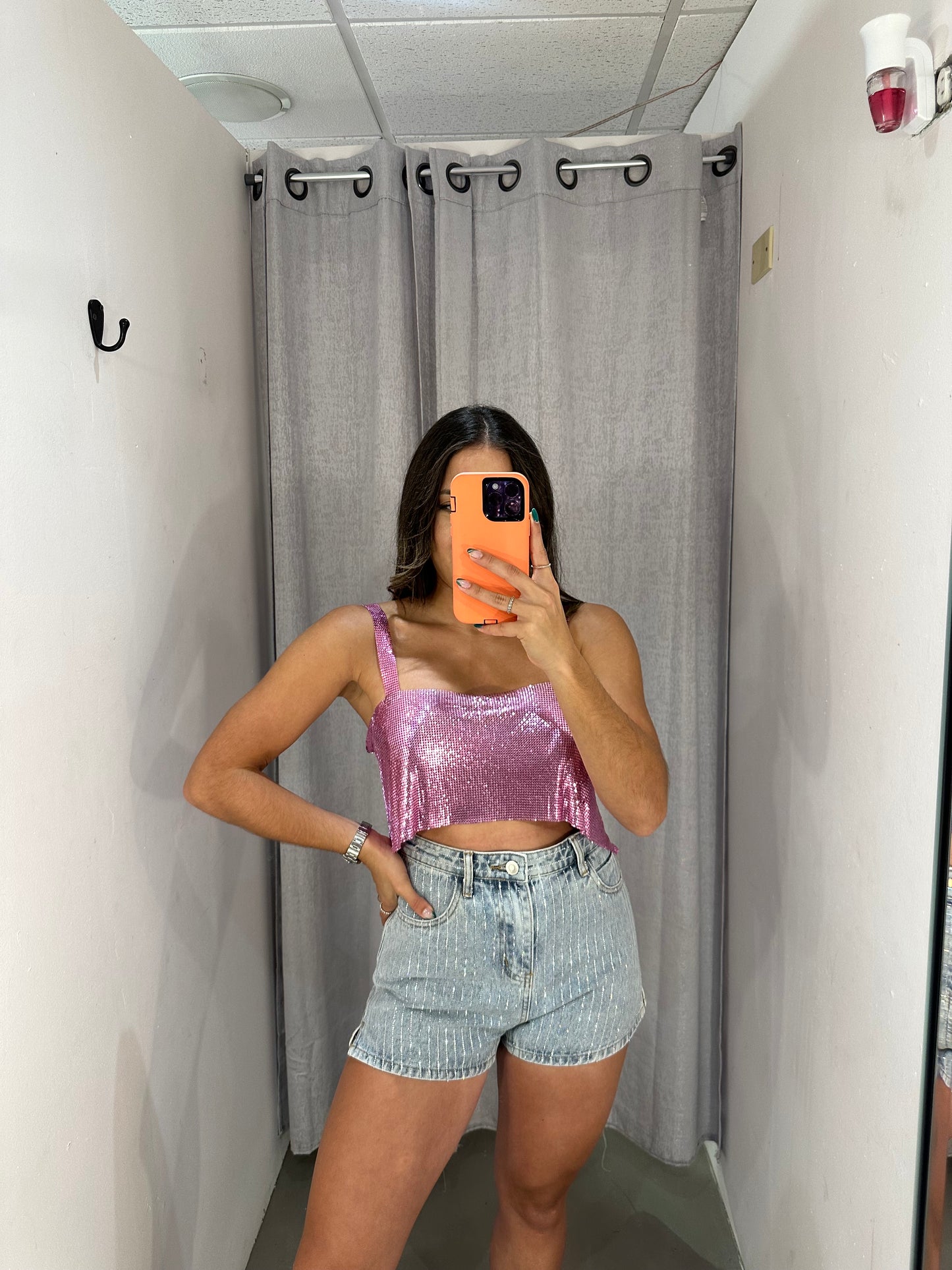Rose Metallic Top