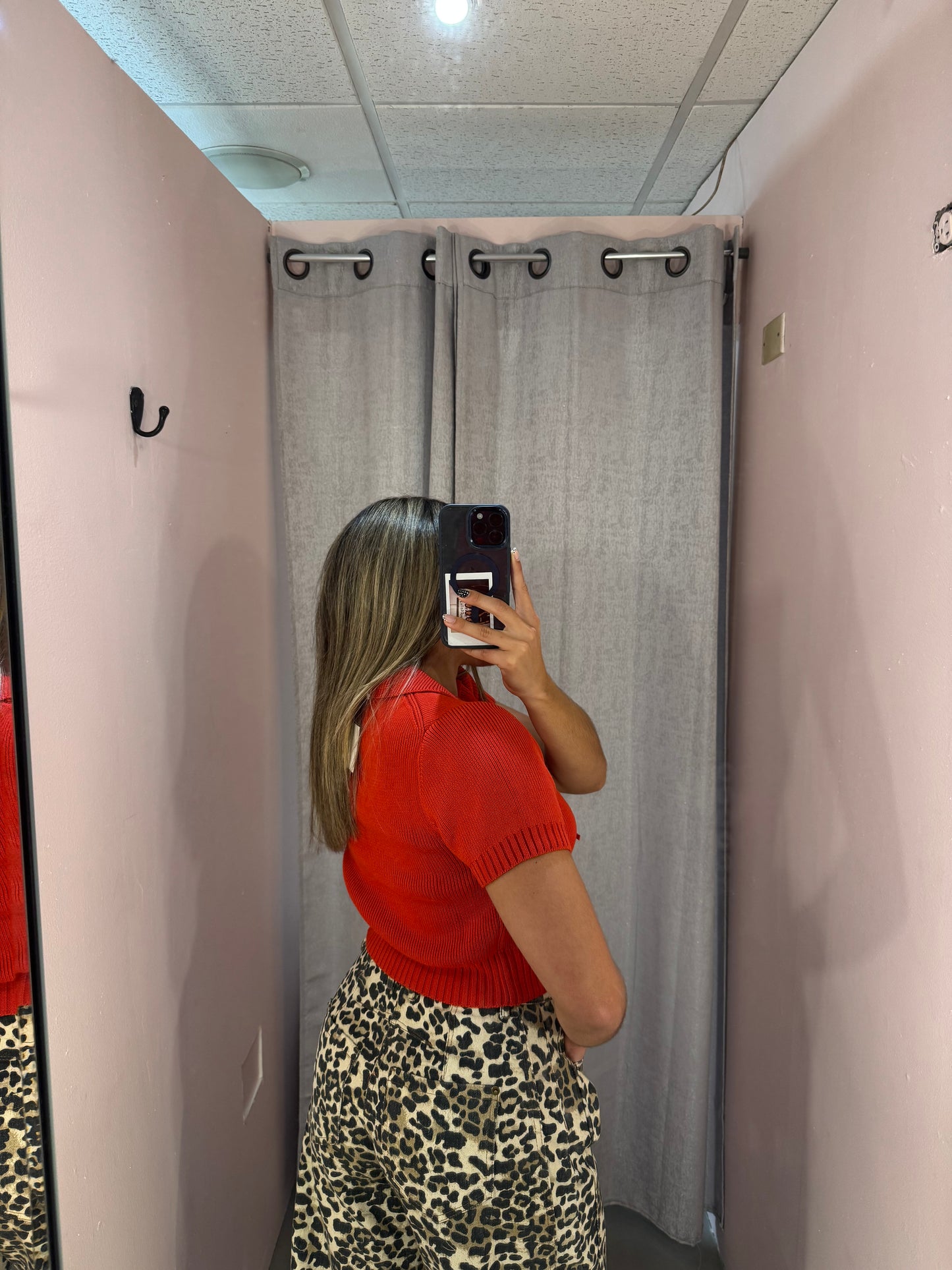 Red Knit Top