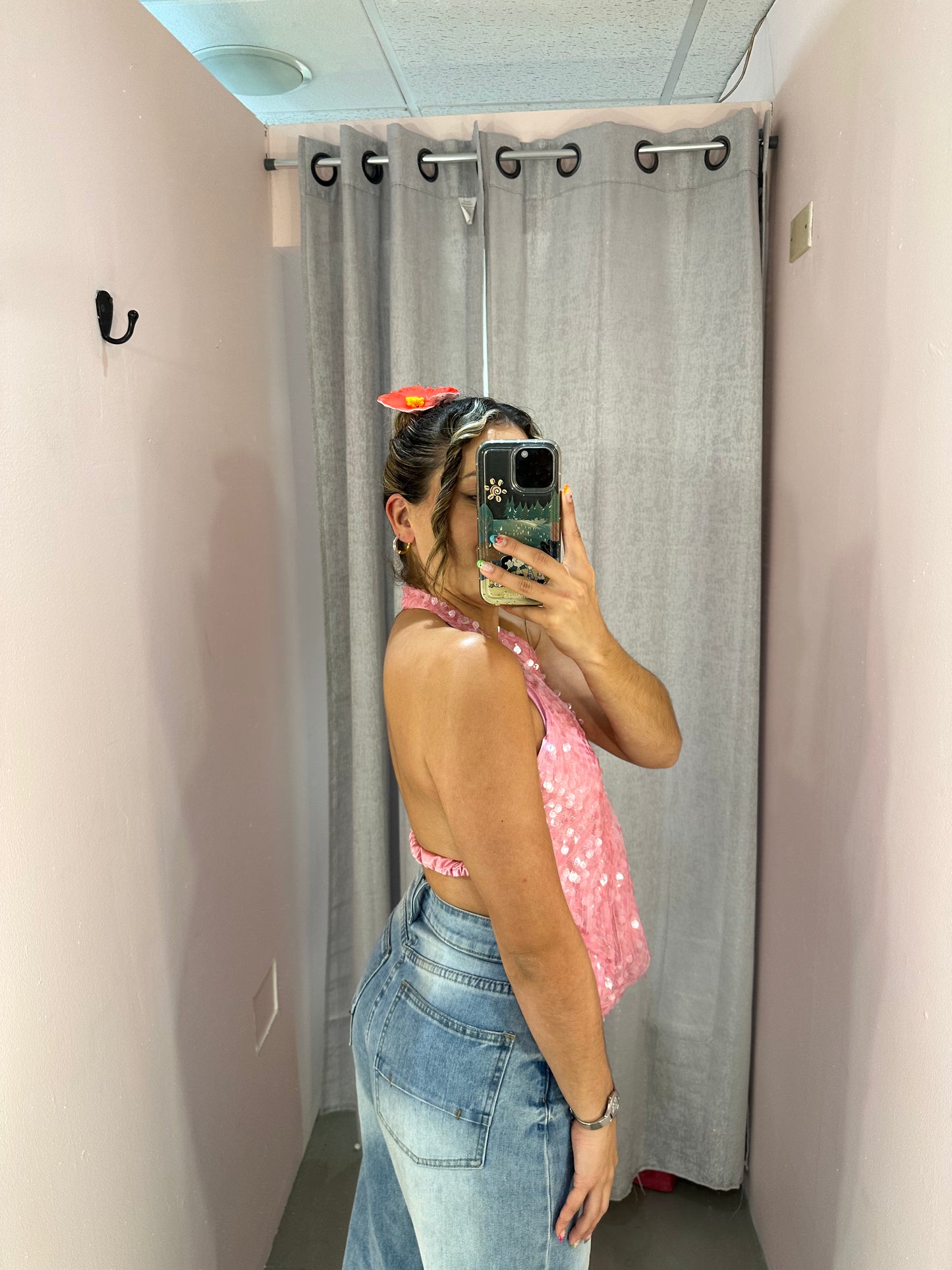 Sequin Top Pink