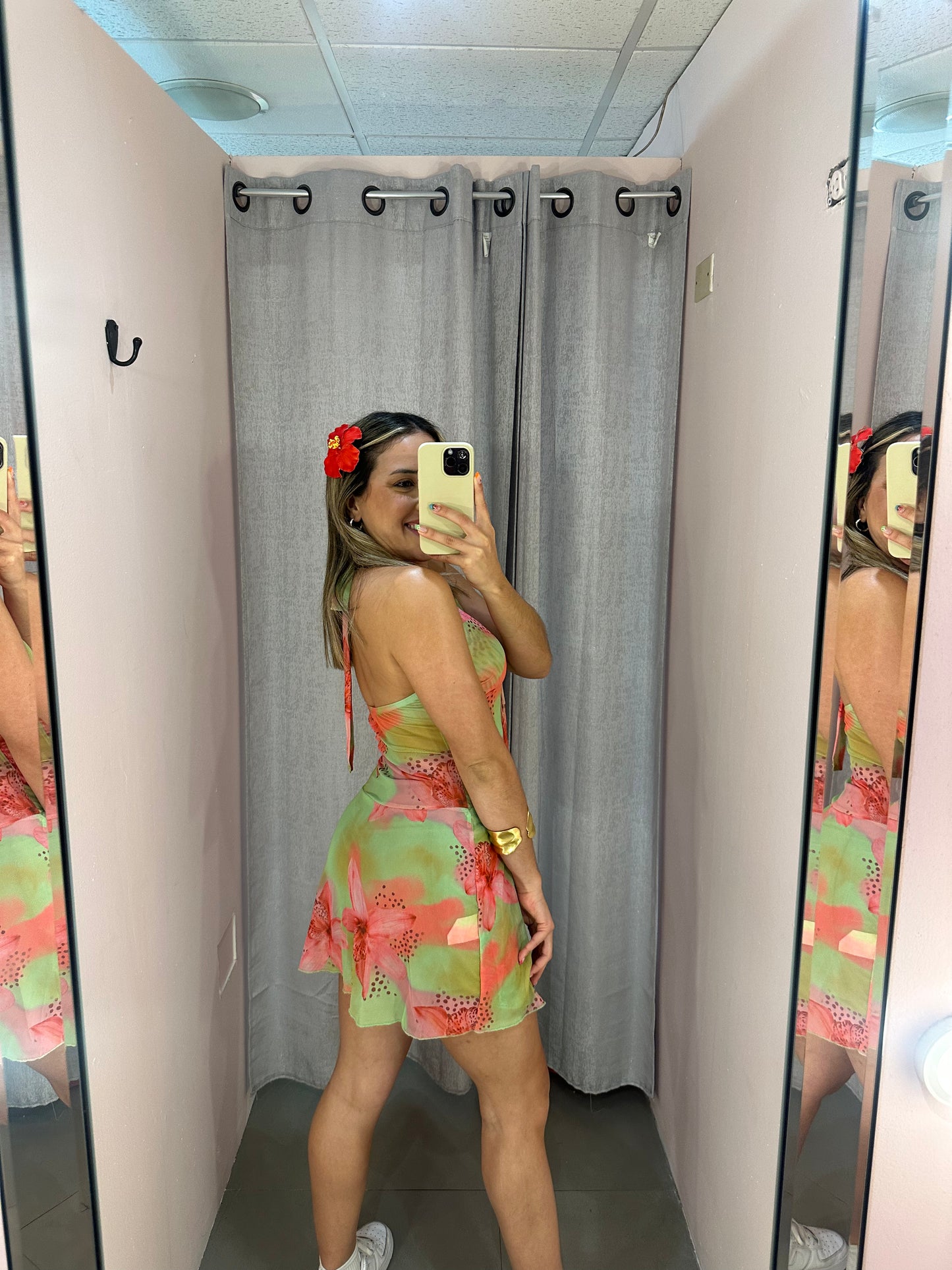 Pao Green Dress
