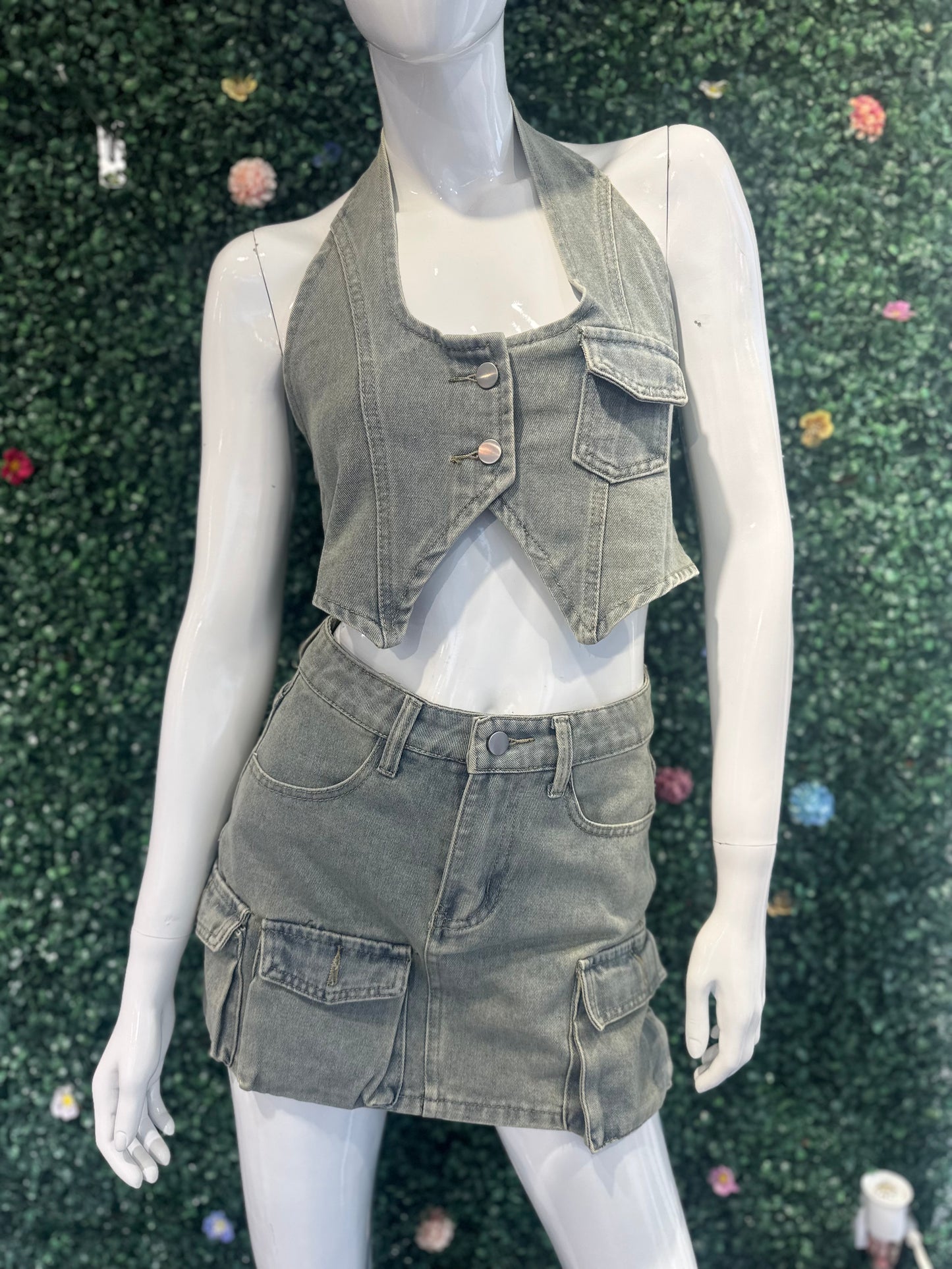 Halter Jean Set
