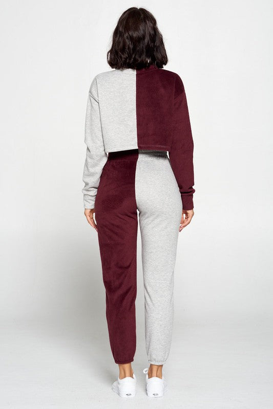 Two Tone Jogger Set