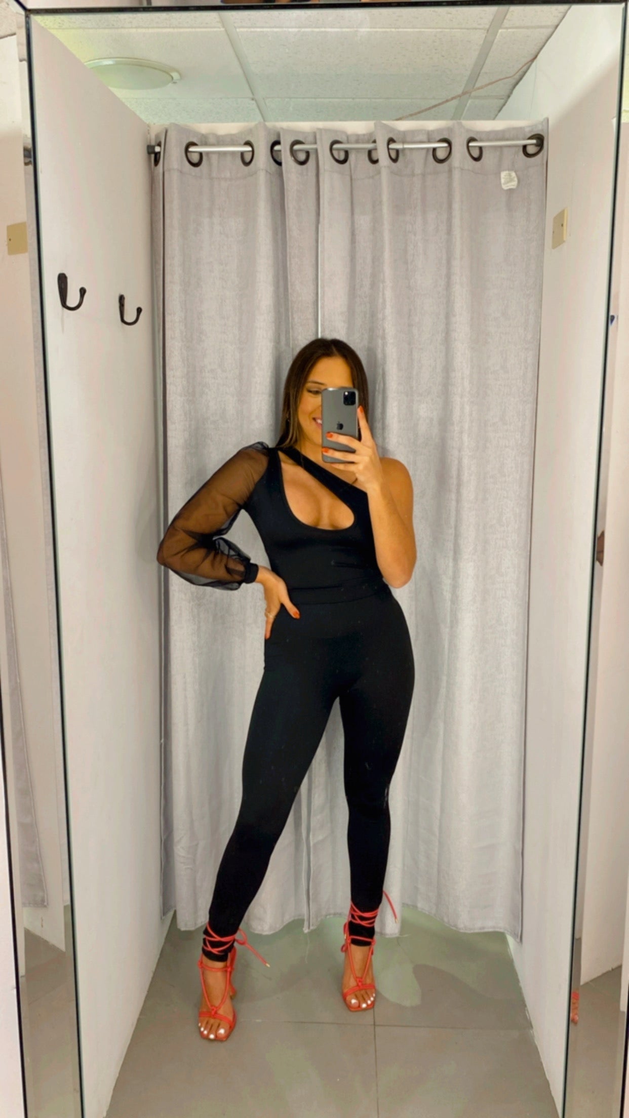 One shoulder Black Set