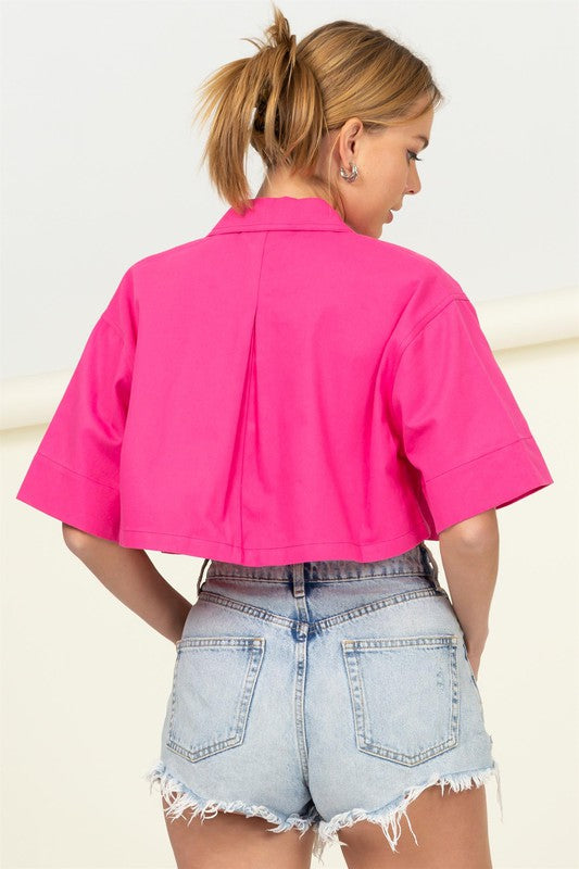 Fuschia Crop Top