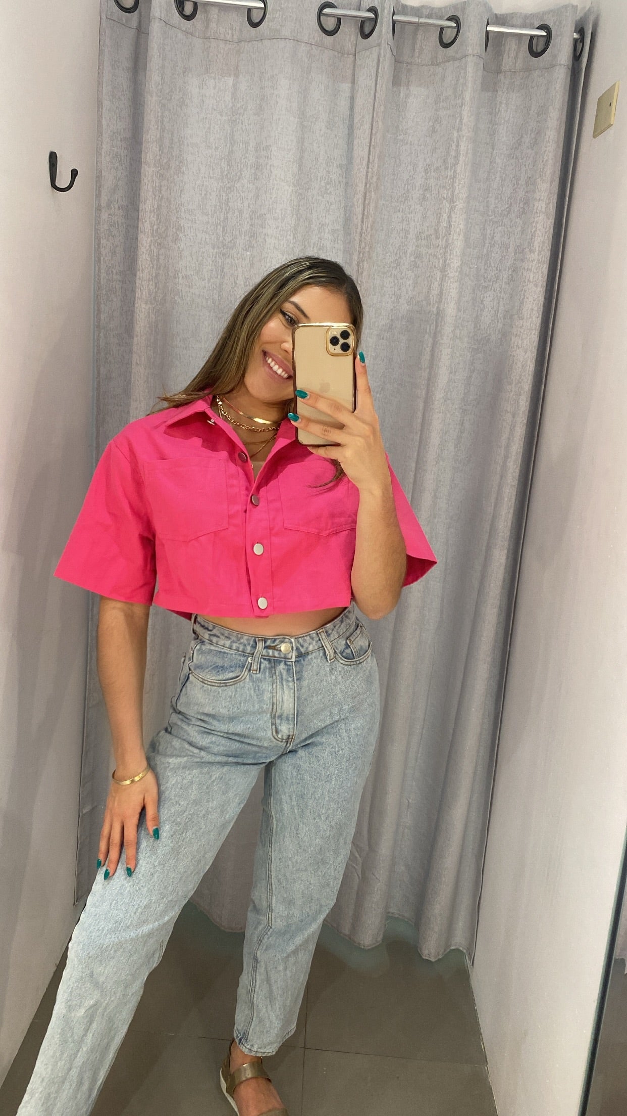 Fuschia Crop Top
