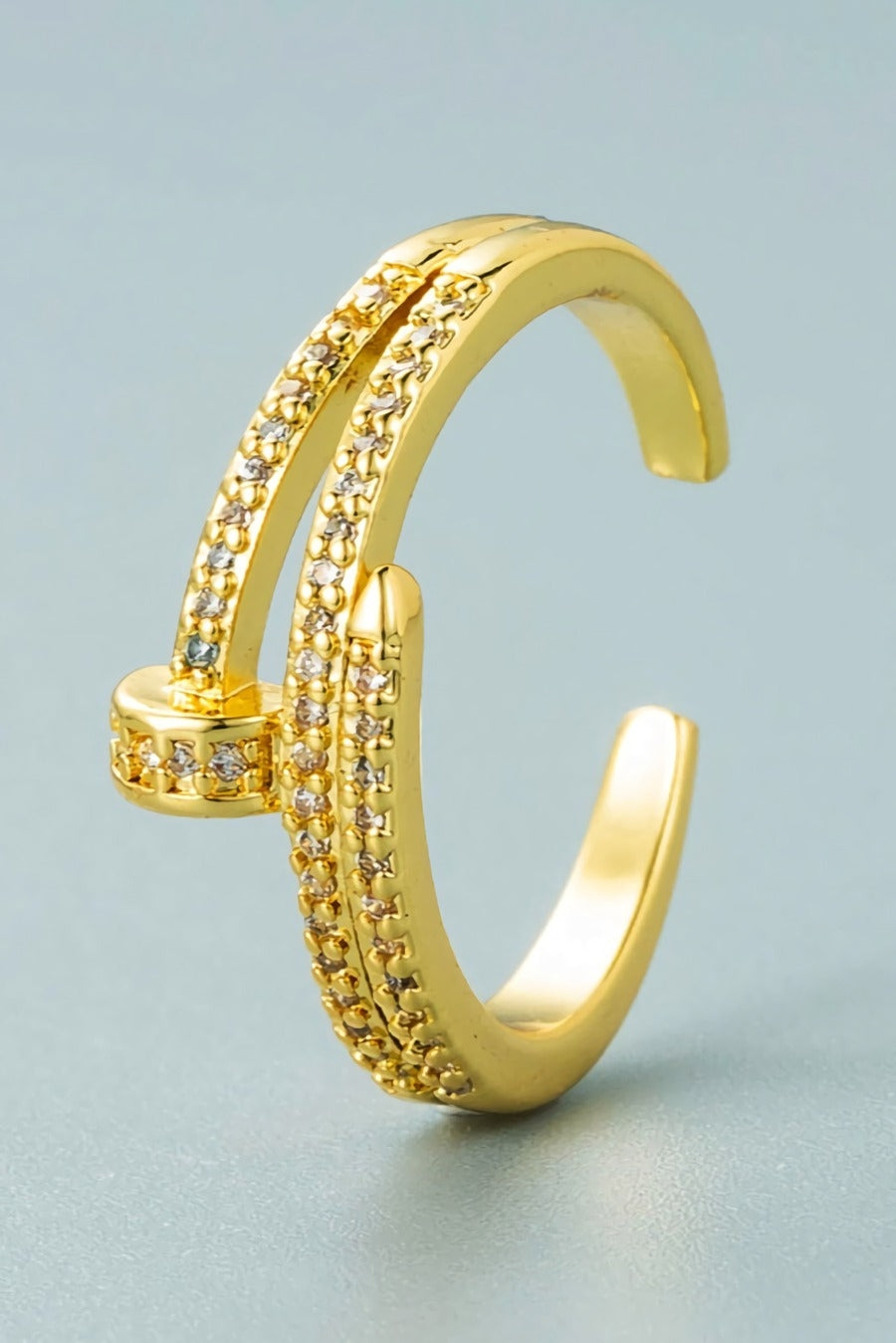 Nail Rhinestones Ring