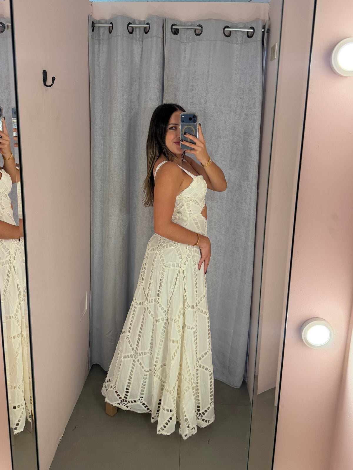 Eyelet White Dress