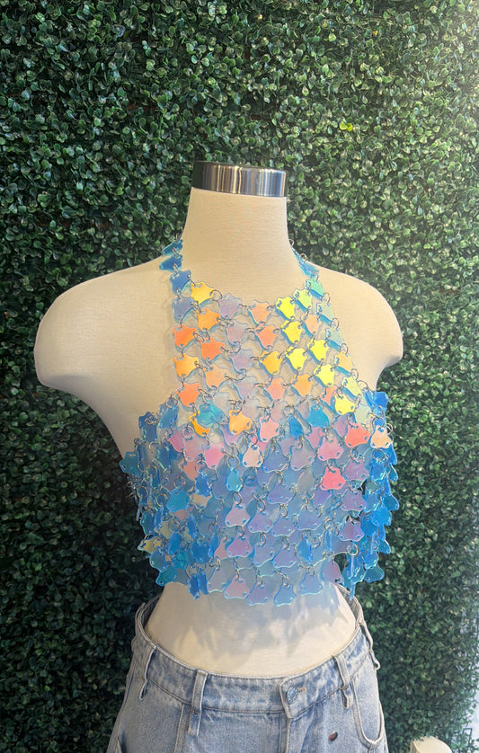 Blue Tornasol Top