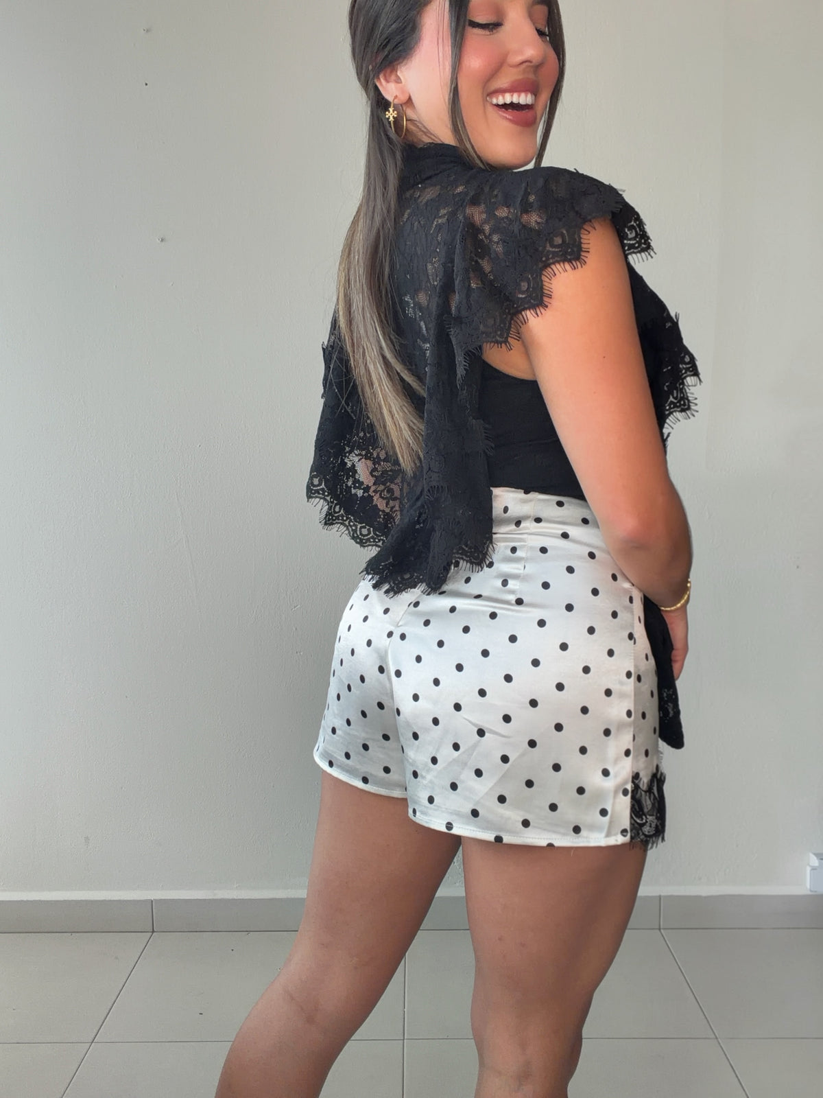 Polka Lace Skort