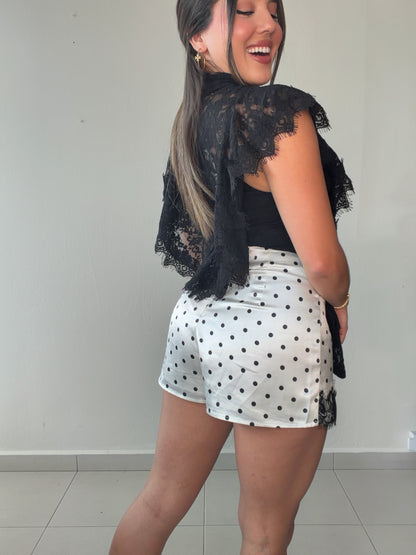 Polka Lace Skort