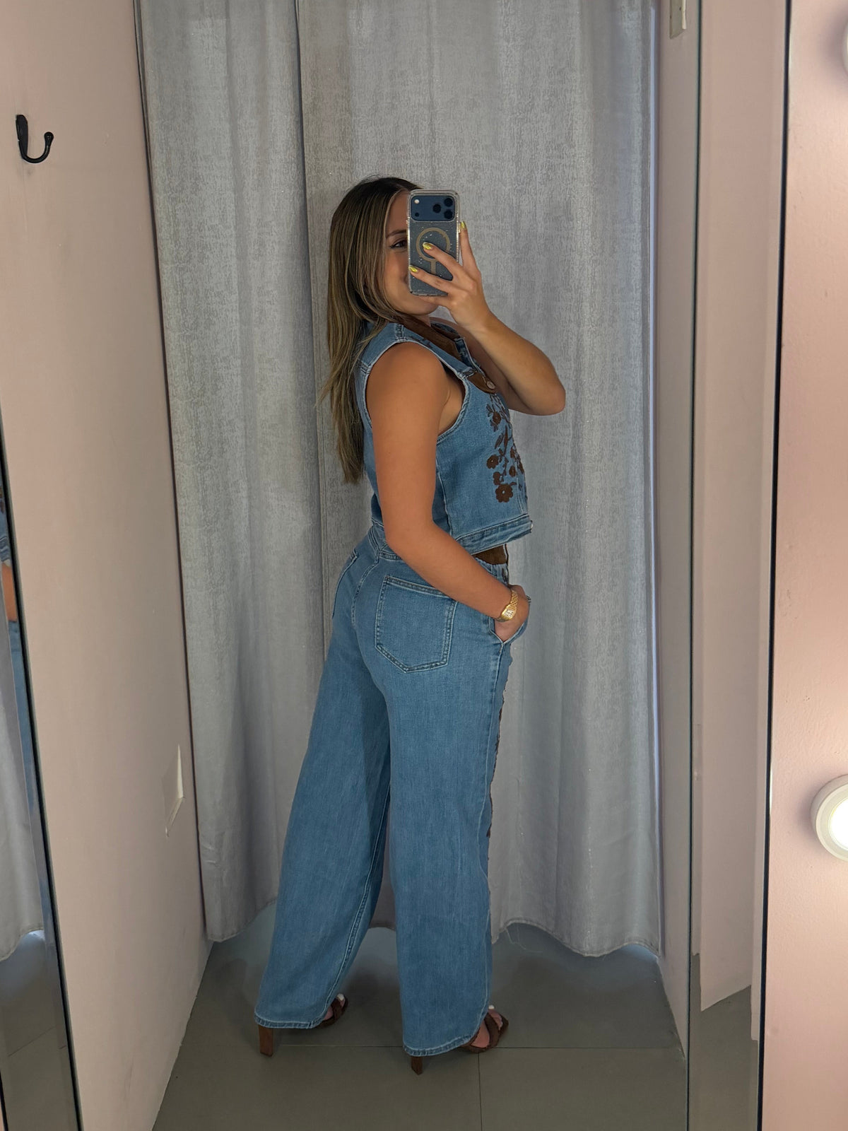 Brown Jean Set