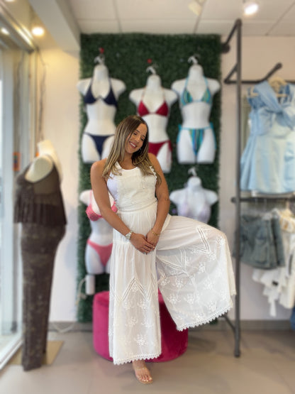 Daisy White Jumpsuit