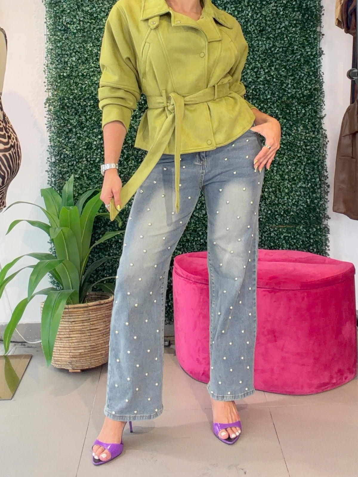 Stud Blue Jeans