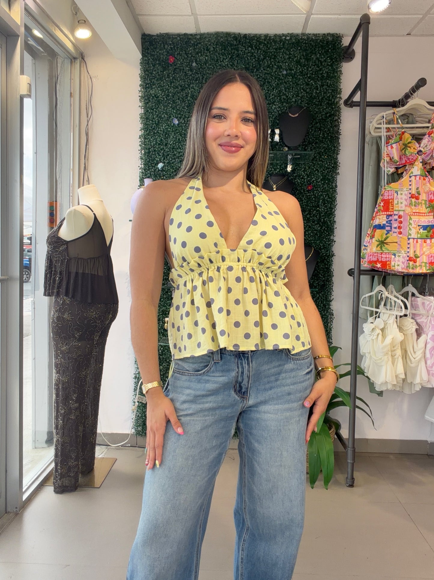 Yellow Polka Dots