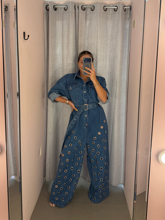 Eyelet Jumpsuit