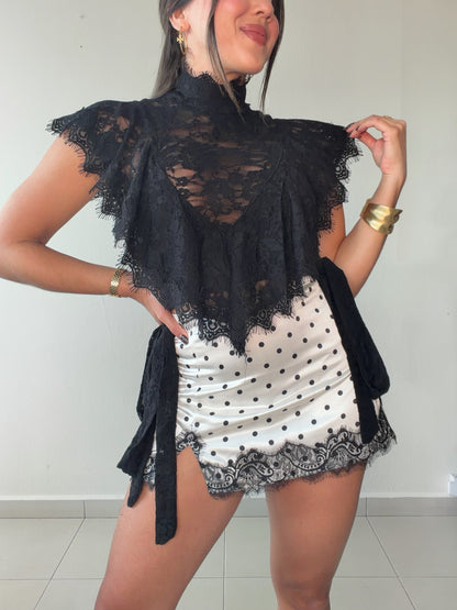 Polka Lace Skort