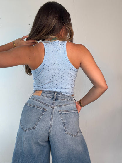 Blue Rhinestone