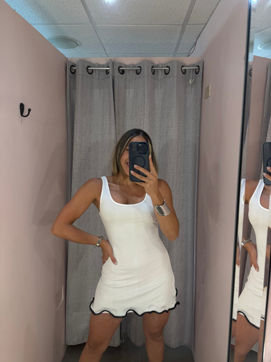 White Black Dress