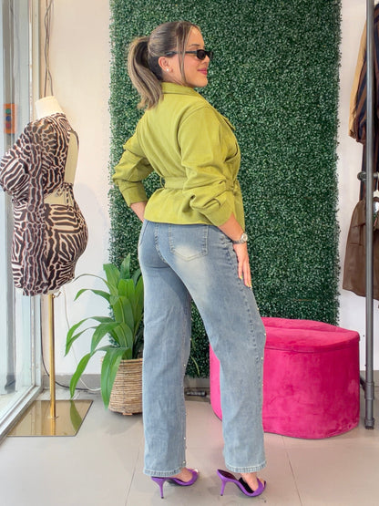 Stud Blue Jeans