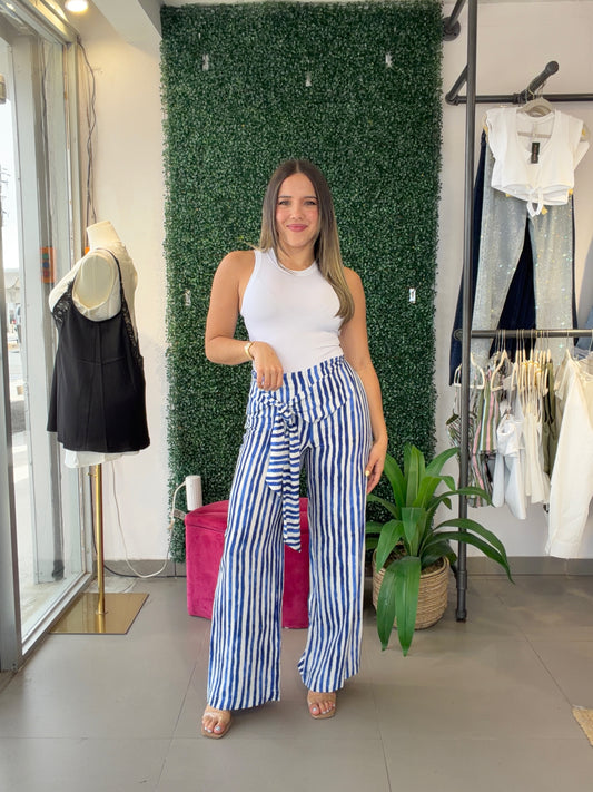 Stripe Knot Blue Pant
