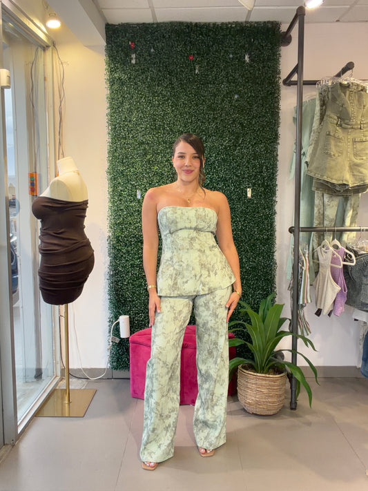 Sage Strapless Set