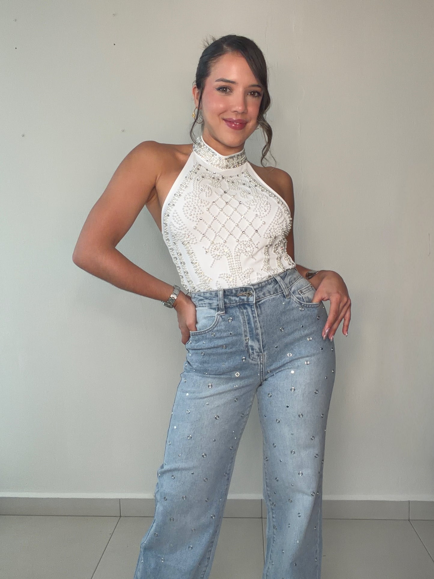 Pearl Halter Top