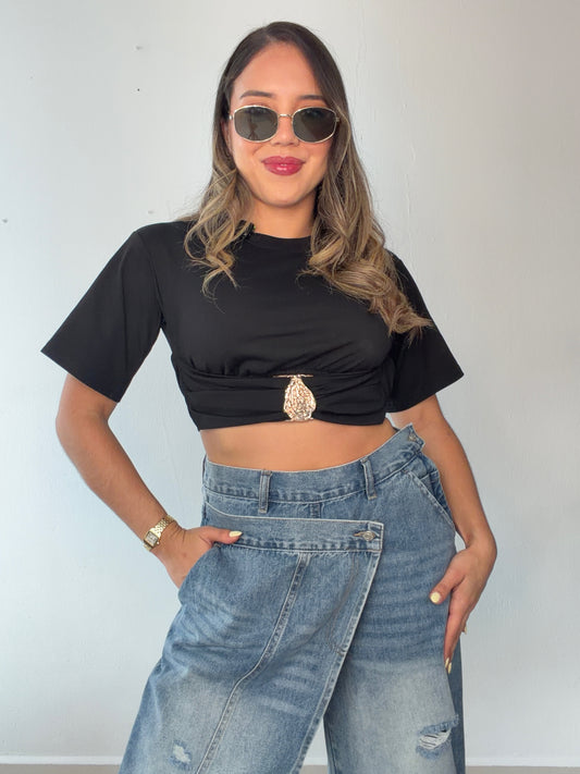 Black Crop Top