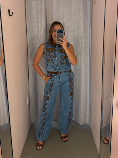 Brown Jean Set