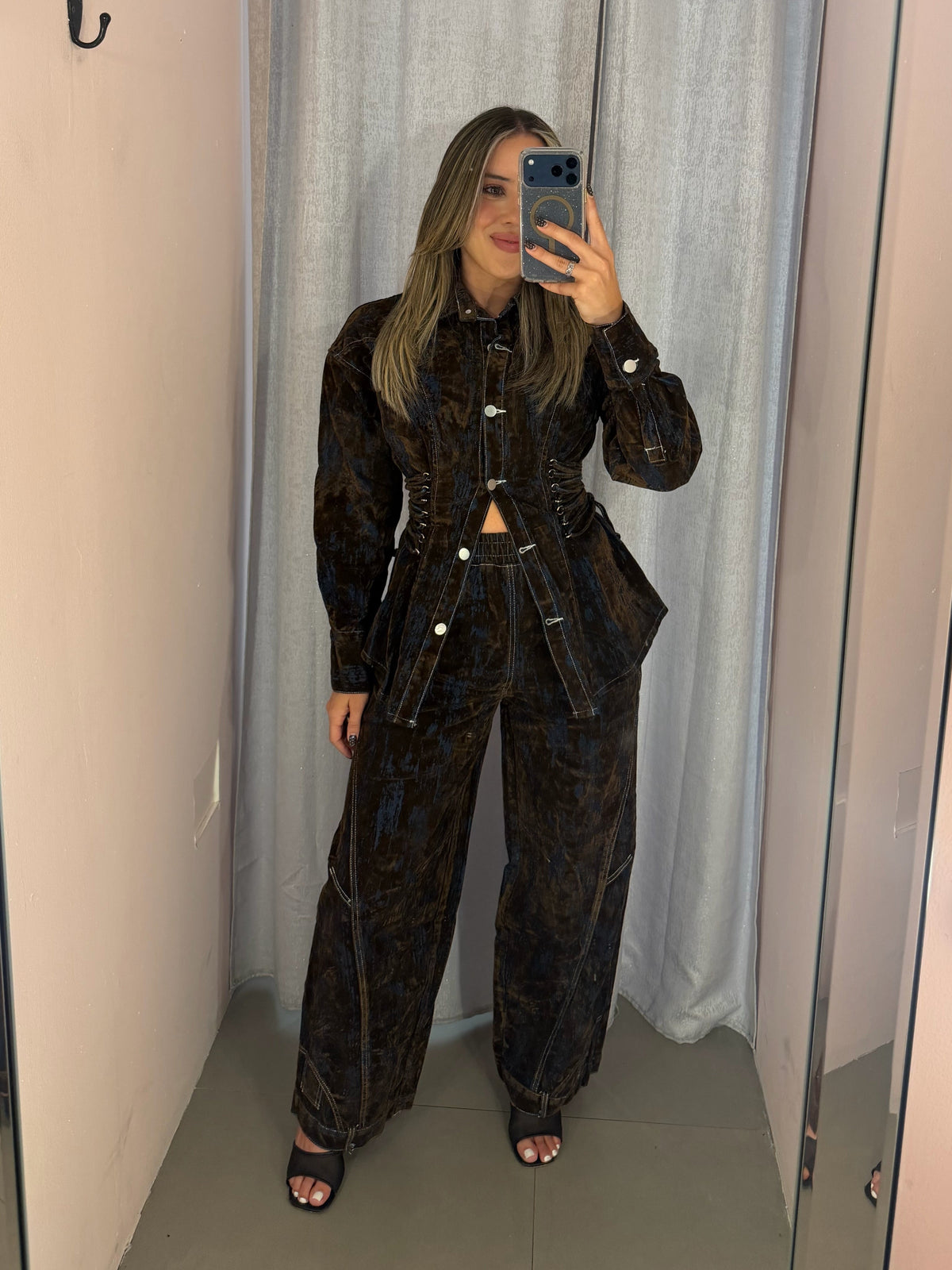 Marron Suede Set