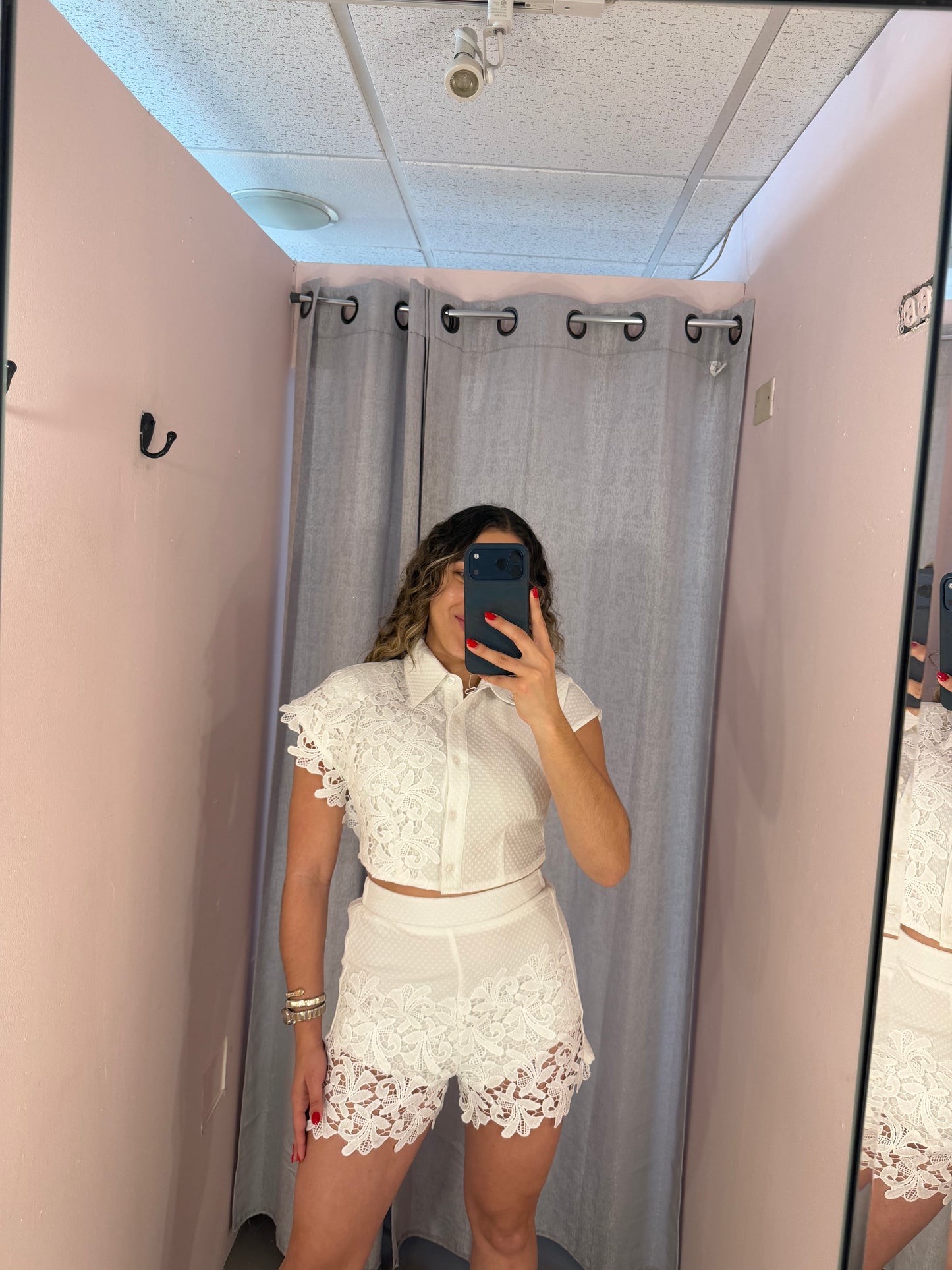 White Lace Short Set