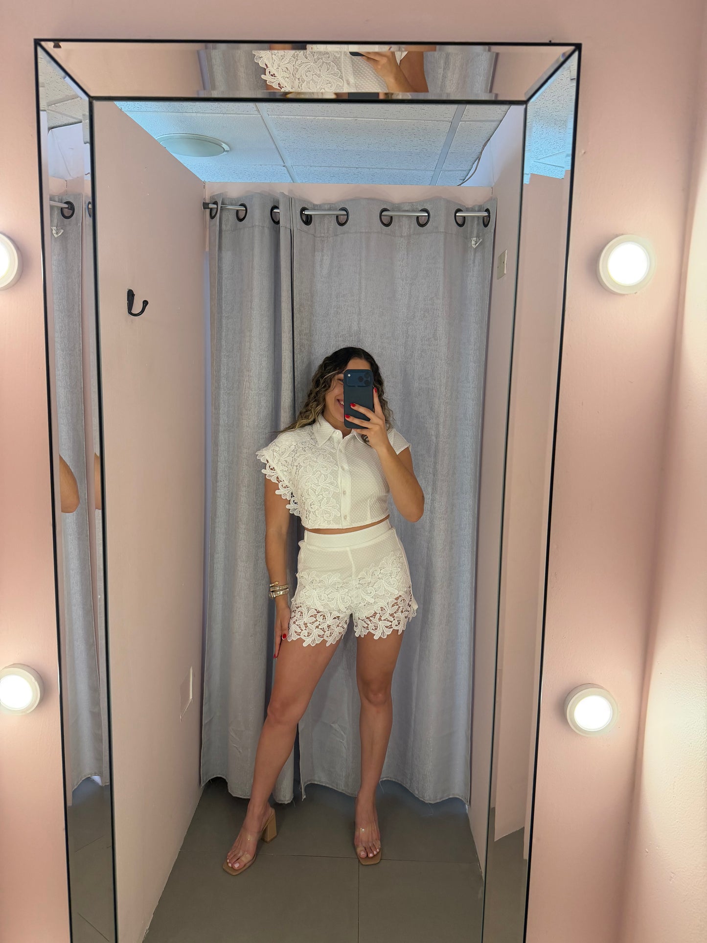 White Lace Short Set