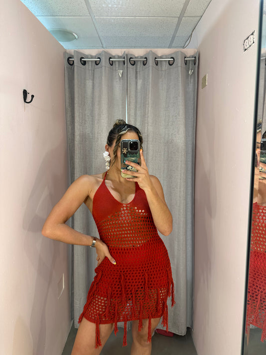 Red Knit Dress
