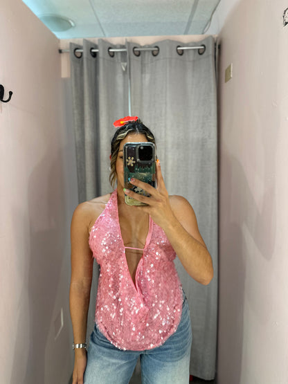 Sequin Top Pink
