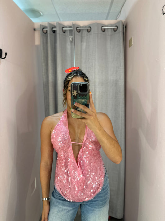 Sequin Top Pink