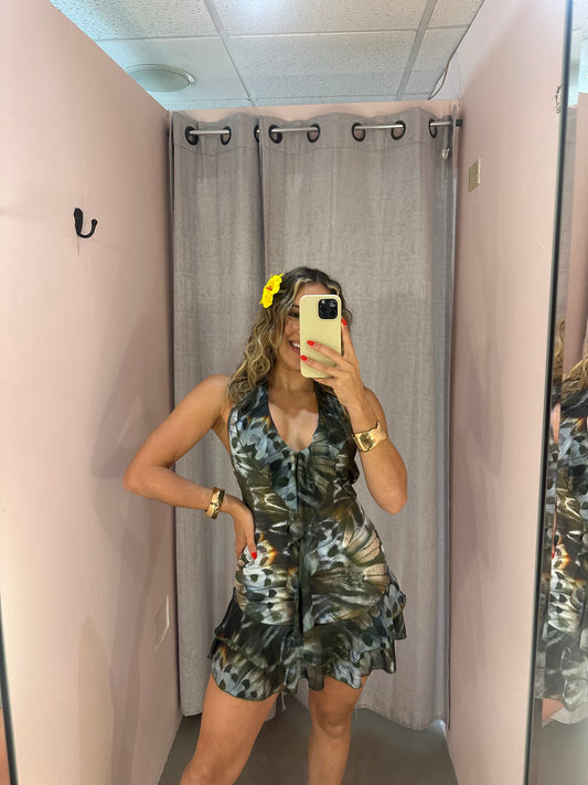 Olive Halter Dress