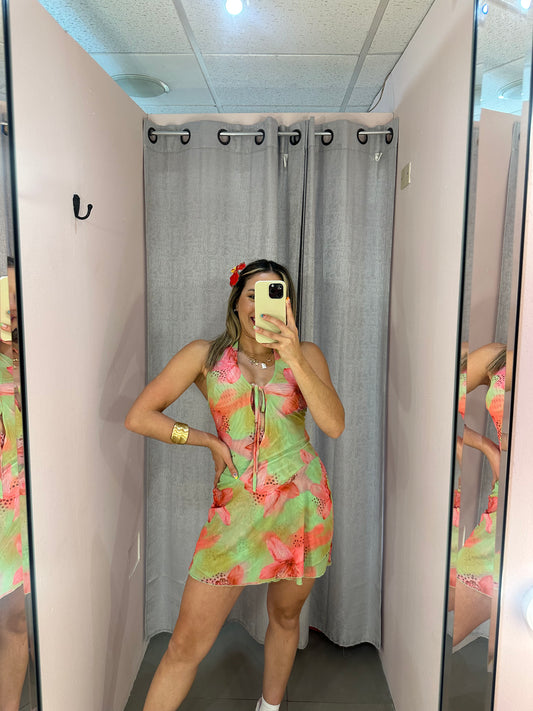 Pao Green Dress