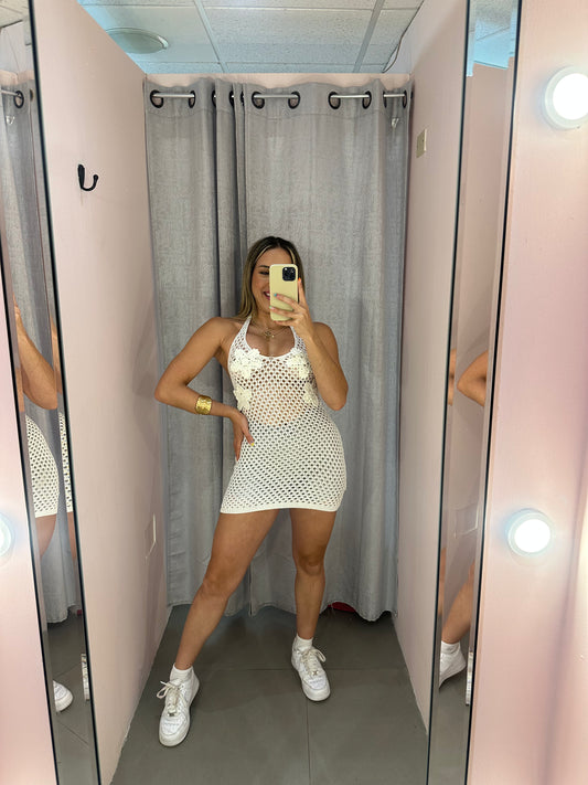 White Knit Dress
