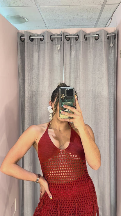 Red Knit Dress