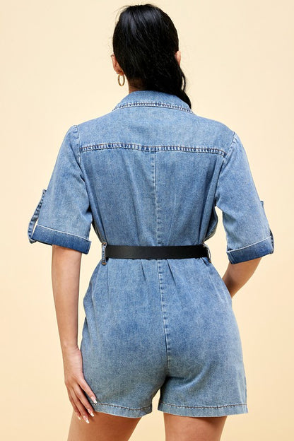 Denim Romper