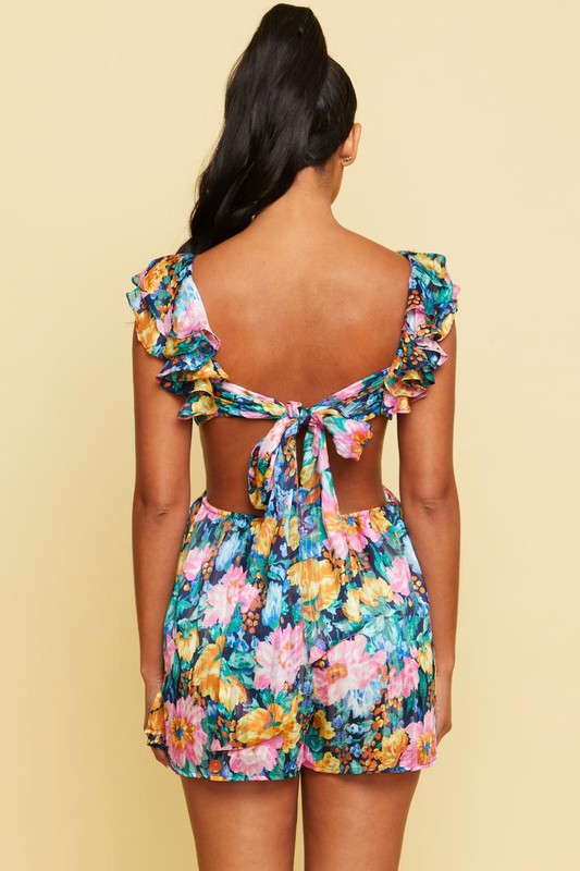 Multicolor Flower Romper