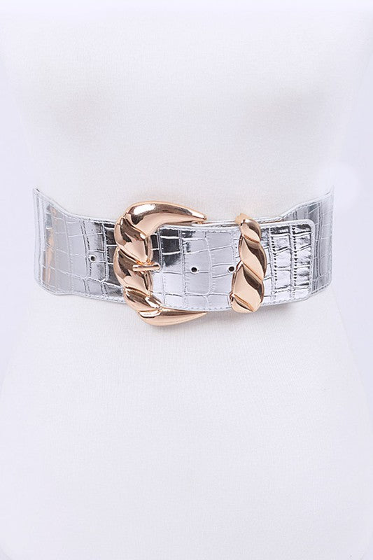 Silver Metallic Belt