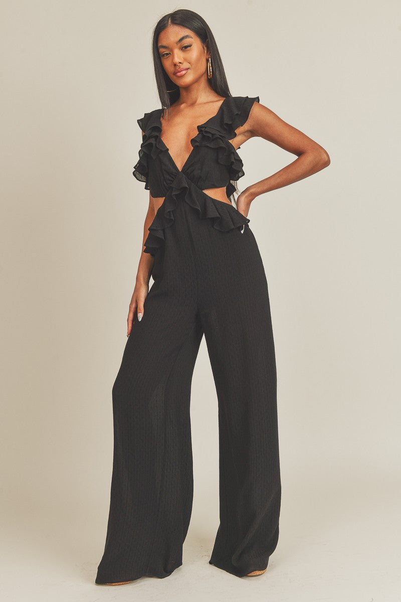 Black Cut Out Jumpsuit