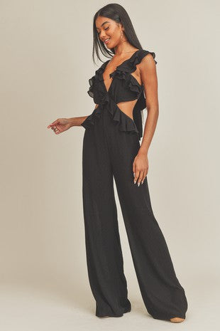 Black Cut Out Jumpsuit