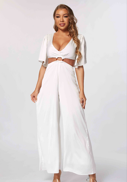 Solid White Jumpsuit